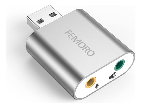 Femoro Tarjeta De Sonido Usb, Adaptador De Conector Usb A Au