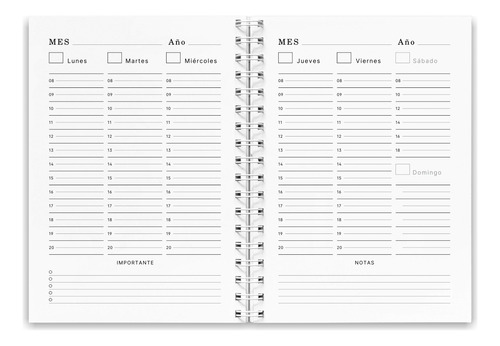 Agenda Perpetua Semanal Vertical 2024 - Pdf Para Imprimir