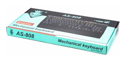 Teclado As-808 Con Letra Ñ Gamer Mecánico Retroiluminado
