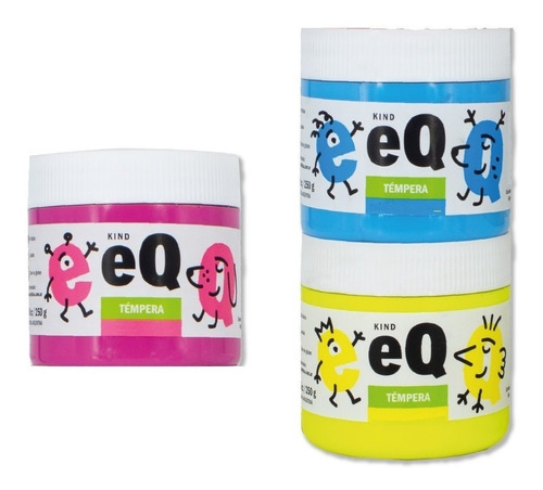 Tempera Escolar Eq Kind Eq Arte X 250 Gr X 6 Unidades Delmy