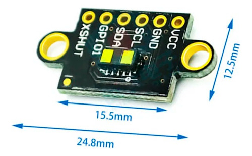 Módulo Sensor De Distância A Laser Vl53l0x I2c Para Arduino