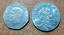 Comprar Lote De 2 Monedas Mexico 5 Pesos - 10 Pesos  Año 1976 - 1977
