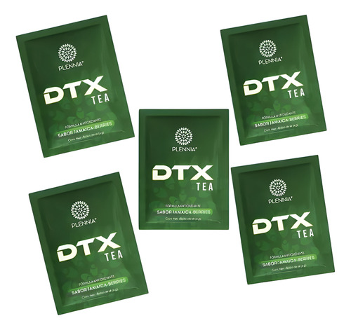 Dtx Tea-5 Pza Desinflama Elimina Toxinas Del Cuerpo Y Colon