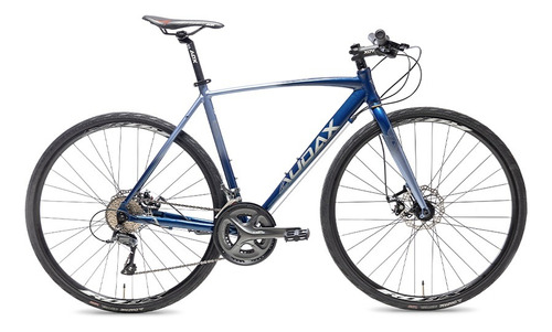 Bicicleta 700 Audax Ventus 1000 City Freio Disco Claris 2x8v Cor Azul Metalico - Cinza Tamanho Do Quadro 49