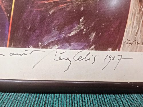 Serigrafía Del Autor Perez Celis. Tiro De Flecha (Usado)