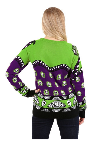 Sueter Feo Ugly Sweater Navidad Beetlejuice Lydia P/ Damas