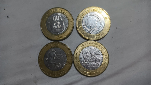 Monedas Conmemorativa De 10 Y 5 Pesos Algunas De 20