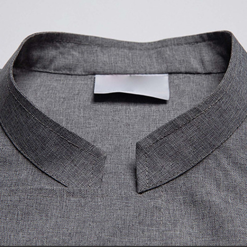 Chaqueta De Chef Chaqueta De Chef De Manga Corta Con Gris M