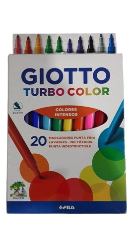 Marcadores Giotto Turbo Color Colores Intenso Punta Fina X20
