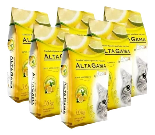 Piedritas Para Gatos Alta Gama Perfumada 6u. D 3.6kg Piedras