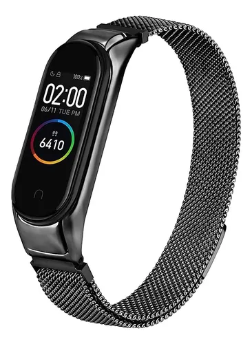 Correa de reloj de acero inoxidable para Xiaomi mi band 4, pulsera