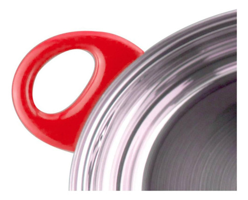 Bateria Cocina Magefesa Coraza Acero Inox Pulido Color Plateado