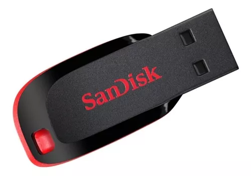 Memoria USB SanDisk Cruzer Blade 64GB 2.0 negro y rojo