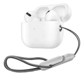 Auricular Bluetooth Inalambrico Para iPhone 13 Pro Max M10 Color Blanco Luz Verde