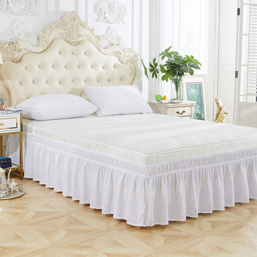 Faldón De Cama Doble De 39 X 75+15 Pulgadas, Elástico De Pol