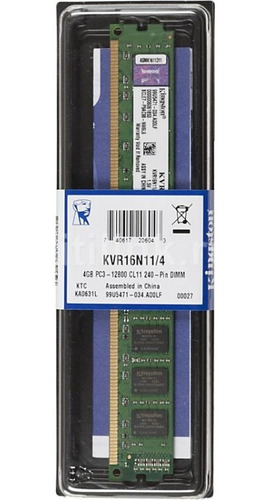 Memoria Para Pc Kingston Ddr3 4gb