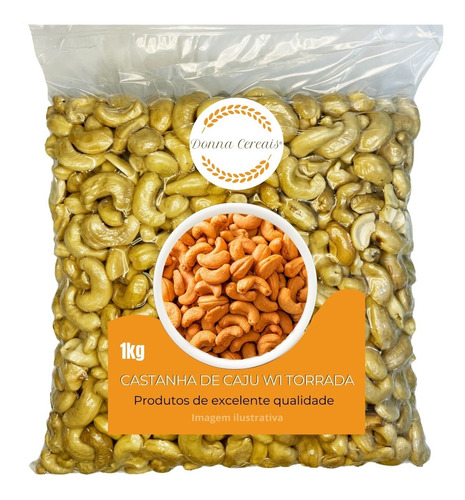 Castanha De Caju W1 Sem Sal Torrada 1kg - Safra Nova