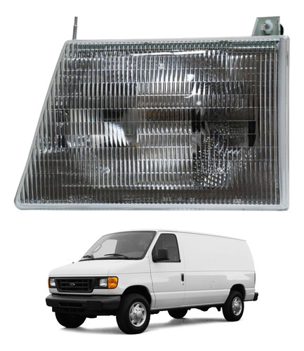 Faro Dord Econoline 1992 - 2007 C/ajustes Izq