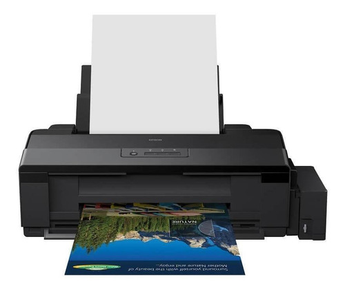 Impresora a color simple función Epson EcoTank L1800 negra 220V