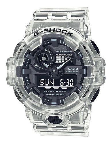 Imagen 1 de 9 de Reloj Casio G-shock Youth Ga-700ske-7 Skeleton