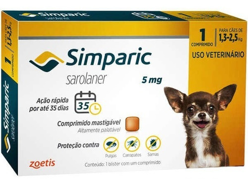 Antipulgas Simparic Cães 1,3 - 2,5kg