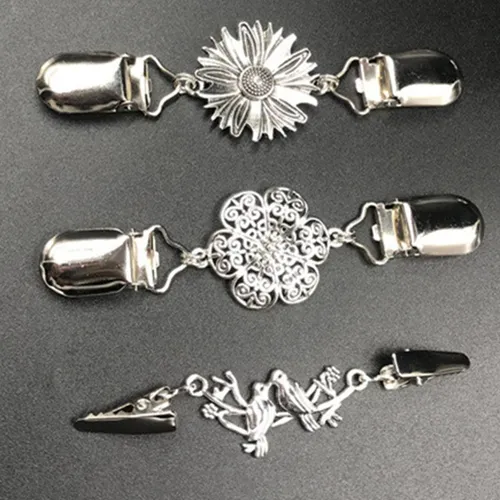 6 Uds Moda Suéter Chal Clips Ropa Pato Clip Bufanda Broche