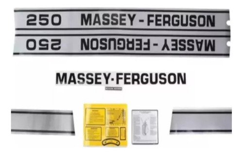 Jogo Decalque Trator Massey Ferguson 250         