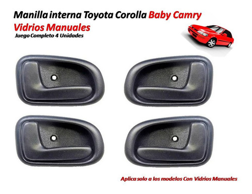 Manilla Interna Toyota Corolla Baby Camry Vidrios Manuales