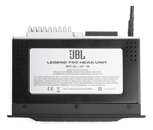 Central Multimidia Bluetooth Estéreo 7 Polegadas Jbl Legend 700 Android/CarPlay Cor Preto