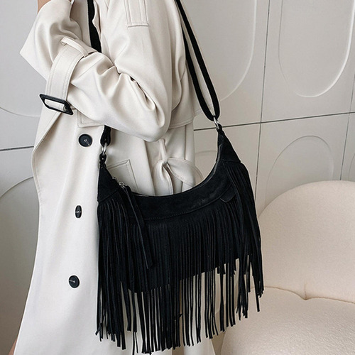 - Bolso De Hombro For Mujer, Monedero Con Flecos, Estilo