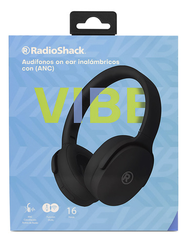 Audífonos Inalámbricos On Ear Vibe Radioshack Color Negro