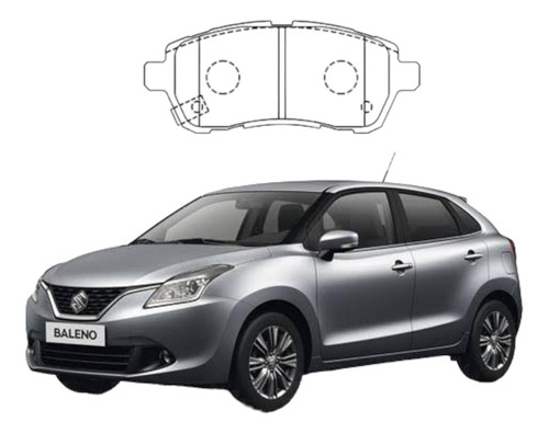 Pastilla De Freno Ishikawa Cerámico Suzuki Baleno 2015 - Up