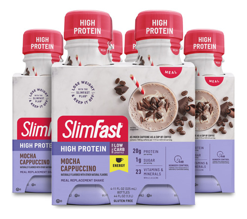 Slimfast Energa Avanzada Mocha Cappuccino Shake - Listo Para