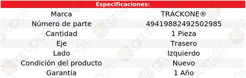 Tirante Tras Conductor Trackone 335i Gt Xdrive 2014_2016