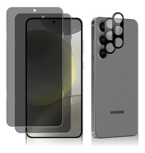2+2 Privacidad Huella Dactilar Samsung S24 Mica+lente Cámara