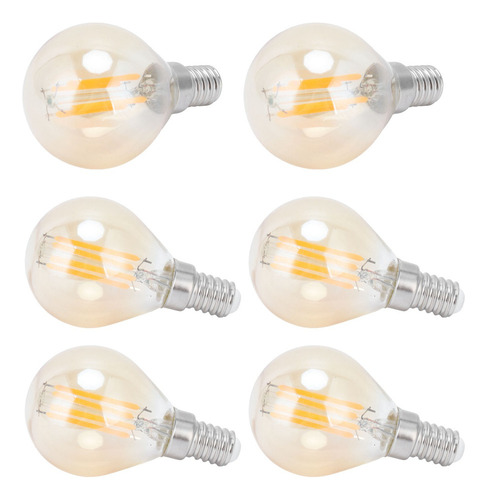Bombilla De Filamento Led G45 De 4 W, Base E14, Vidrio Vinta