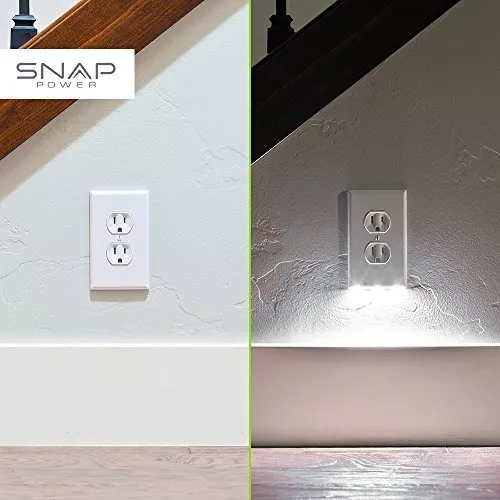 Enchufe y Luz de Guía SnapPower - Duplex Blanco