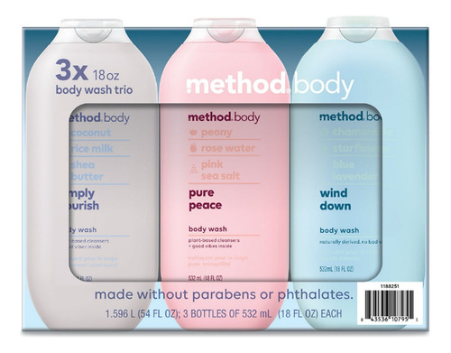 Method Experiential Body Wash Trio, 18 Oz., 3 Pk