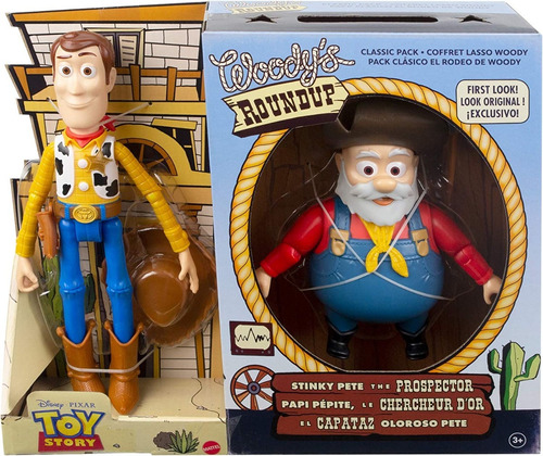 Woody + Oloroso Pete Pack 2 Figuras Toy Story Disney Mattel 