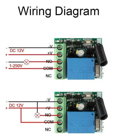 Módulo Receptor Relé Rf 12v/433mhz - Sin Control (solo Relé)