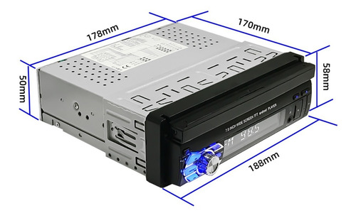 Imagen 6 de 10 de Radio Auto Pantalla Retráctil Gps Android + Camara Reversa