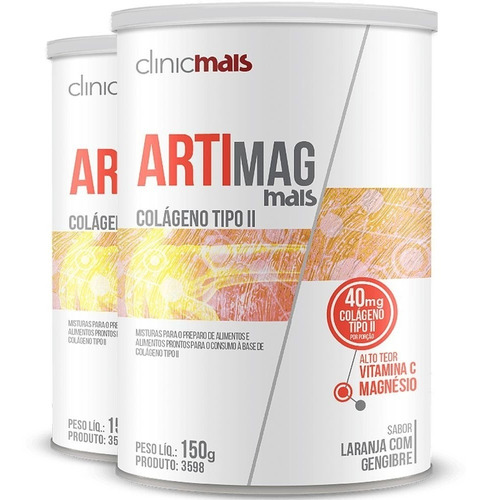 Kit 2 Artimag Colágeno Tipo 2 Chá Mais By Clinic Mais 150g