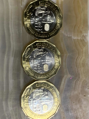 3 Monedas $20 Edición 500 Años Fundación De Veracruz