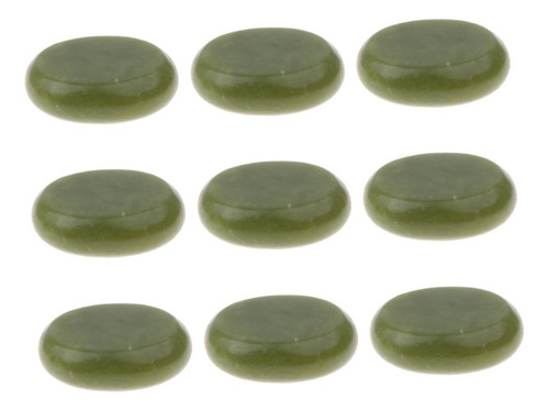 9 Unids Pro Caliente Calentada Jade Warmer Rock 5x6cm