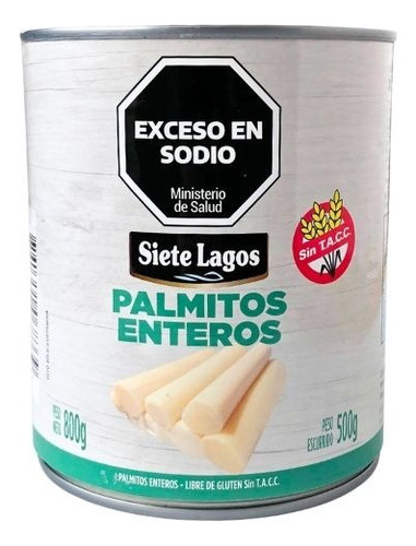 Palmitos Enteros Siete Lagos X 800 Gr.