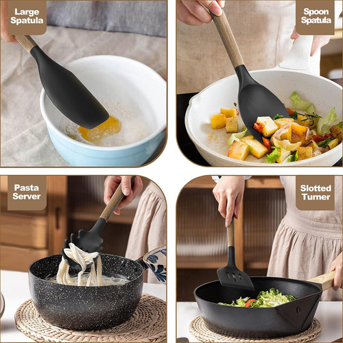 Juego De Utensilios De Cocina De Cocina De Silicona, Utiliza
