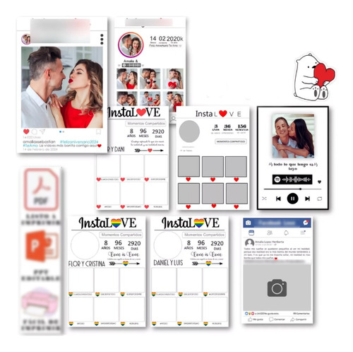 Imprimible Carteles Redes Instagram San Valentín Enamorados