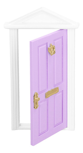 Mini Puerta De Madera Con Forma De Hada, Tamaño 1:12 En Form
