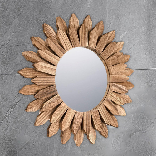Espejo De Pared Redondo De Madera Para Maquillaje, Para