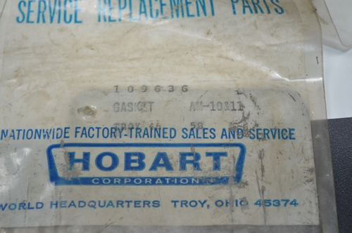 Hobart Mounting Plate Retainer Gasket Part# 00-109636 Ne Ccg